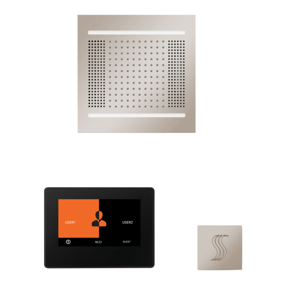 ThermaSol Wellness Hydrovive14 Steam Package with 7" ThermaTouch Square WH14STP7S