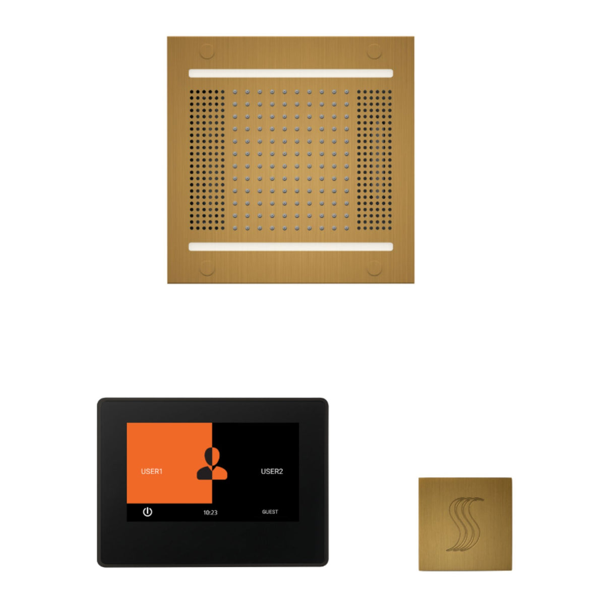 ThermaSol Wellness Hydrovive14 Steam Package with 7" ThermaTouch Square WH14STP7S