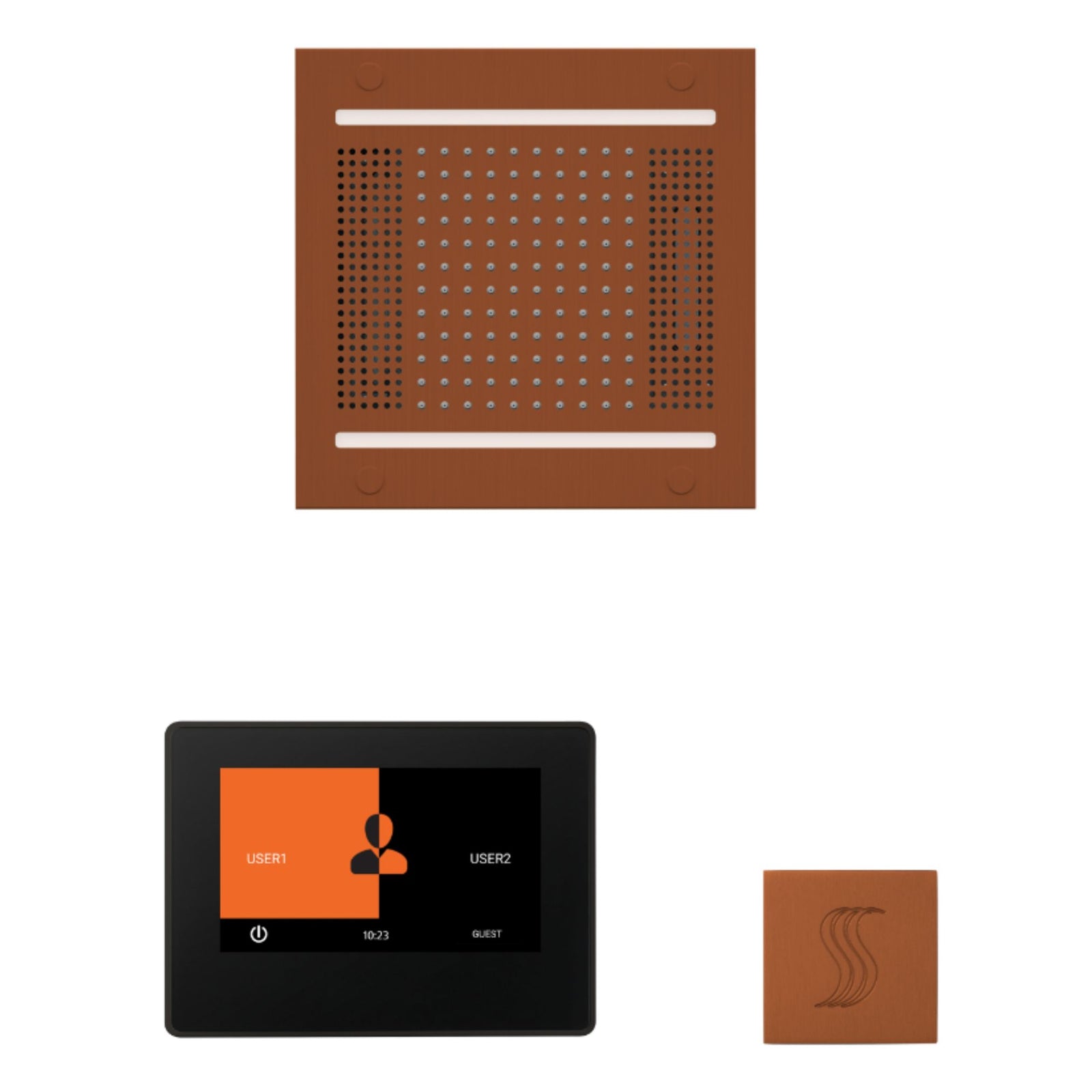 ThermaSol Wellness Hydrovive14 Steam Package with 7" ThermaTouch Square WH14STP7S