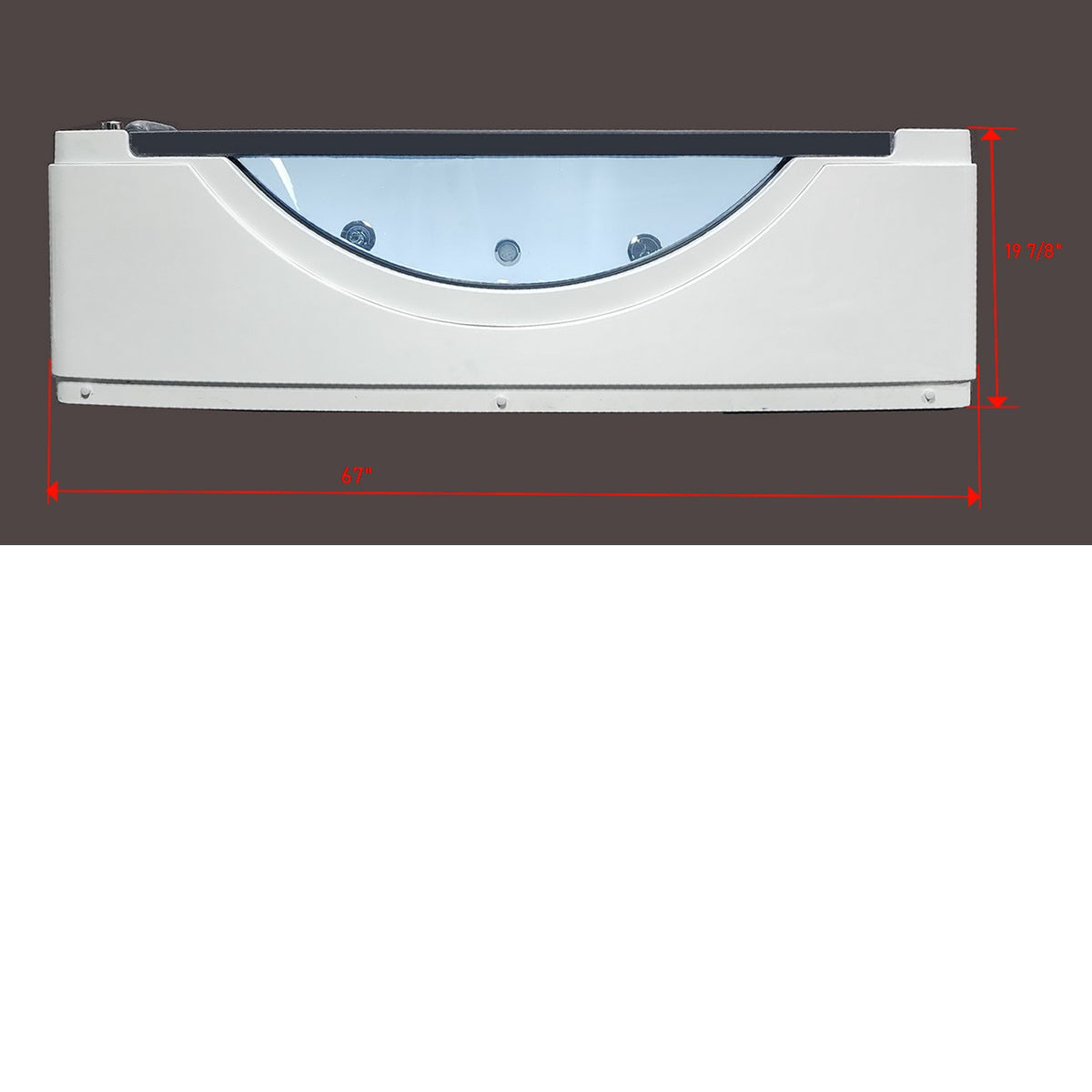 The Luxury Shower Room 67x33x85  EmpireShower The Blue Lagoon Steam Shower with Whirlpool Tub and Bluetooth Audio ER67-33WSB