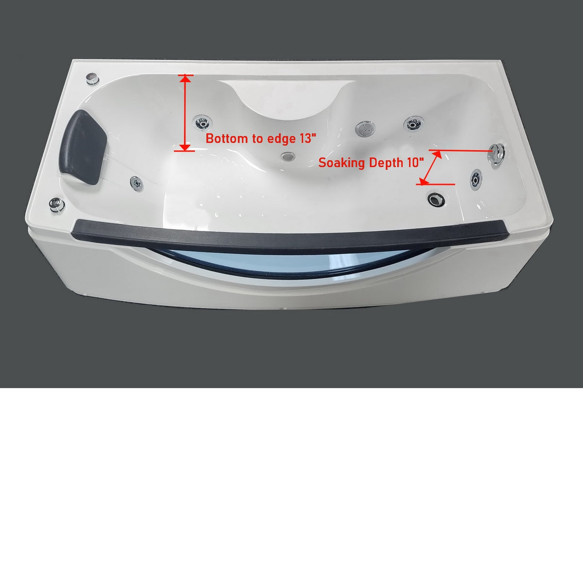 The Luxury Shower Room 67x33x85  EmpireShower The Blue Lagoon Steam Shower with Whirlpool Tub and Bluetooth Audio ER67-33WSB