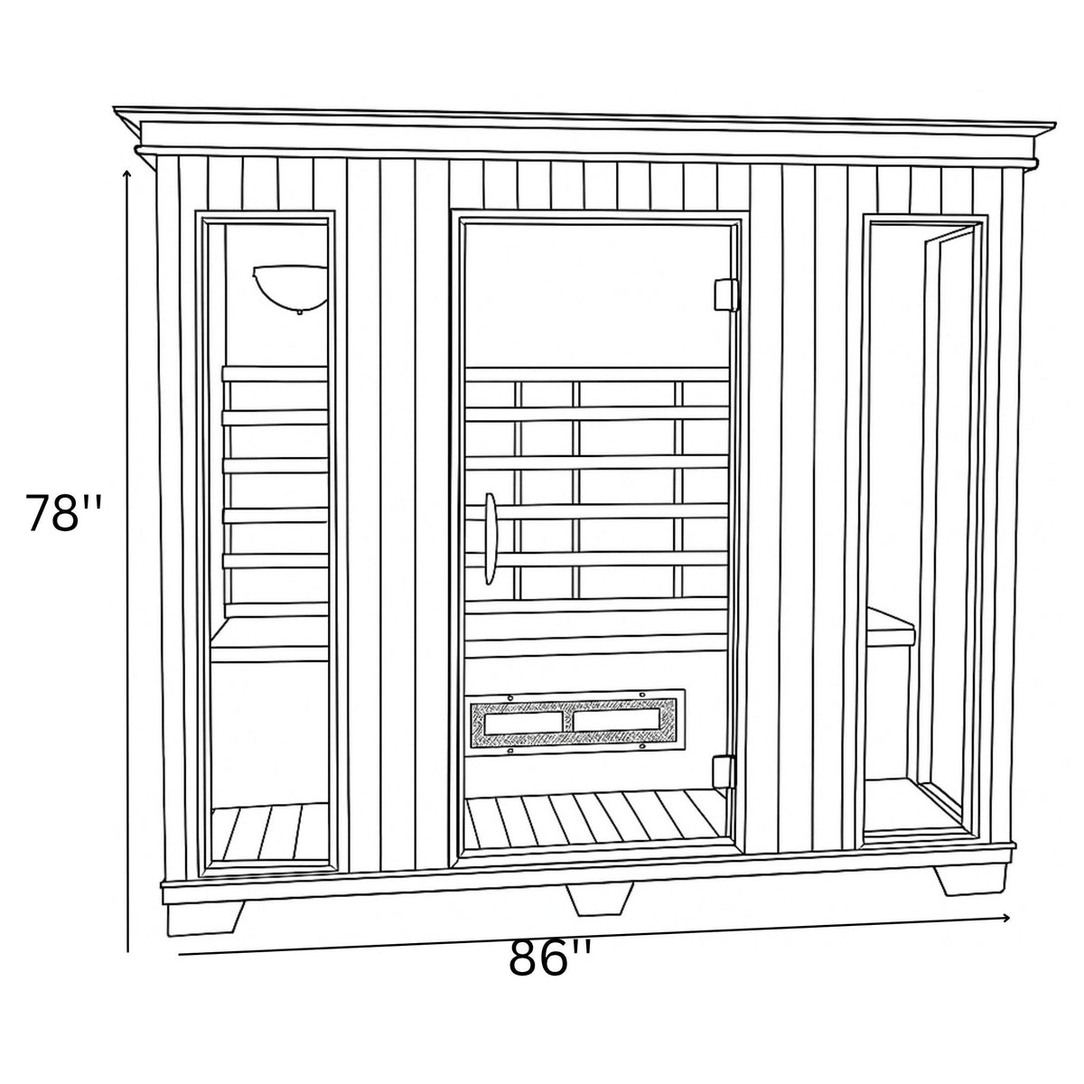 Therasauna Four Person Far-Infrared Sauna TS8753