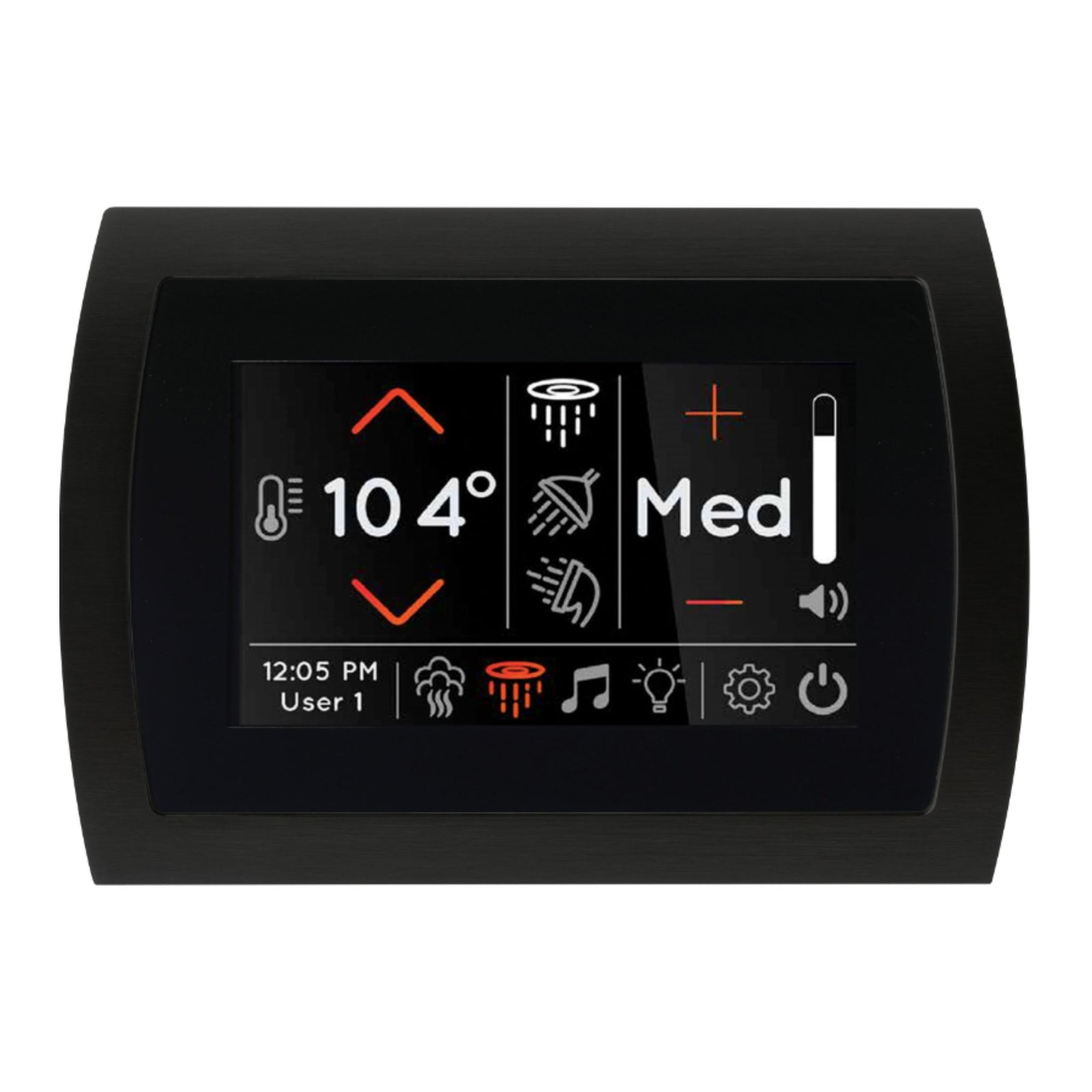 ThermaSol STC SignaTouch Modern Recessed 5" Smart Touchscreen Steam Shower Control