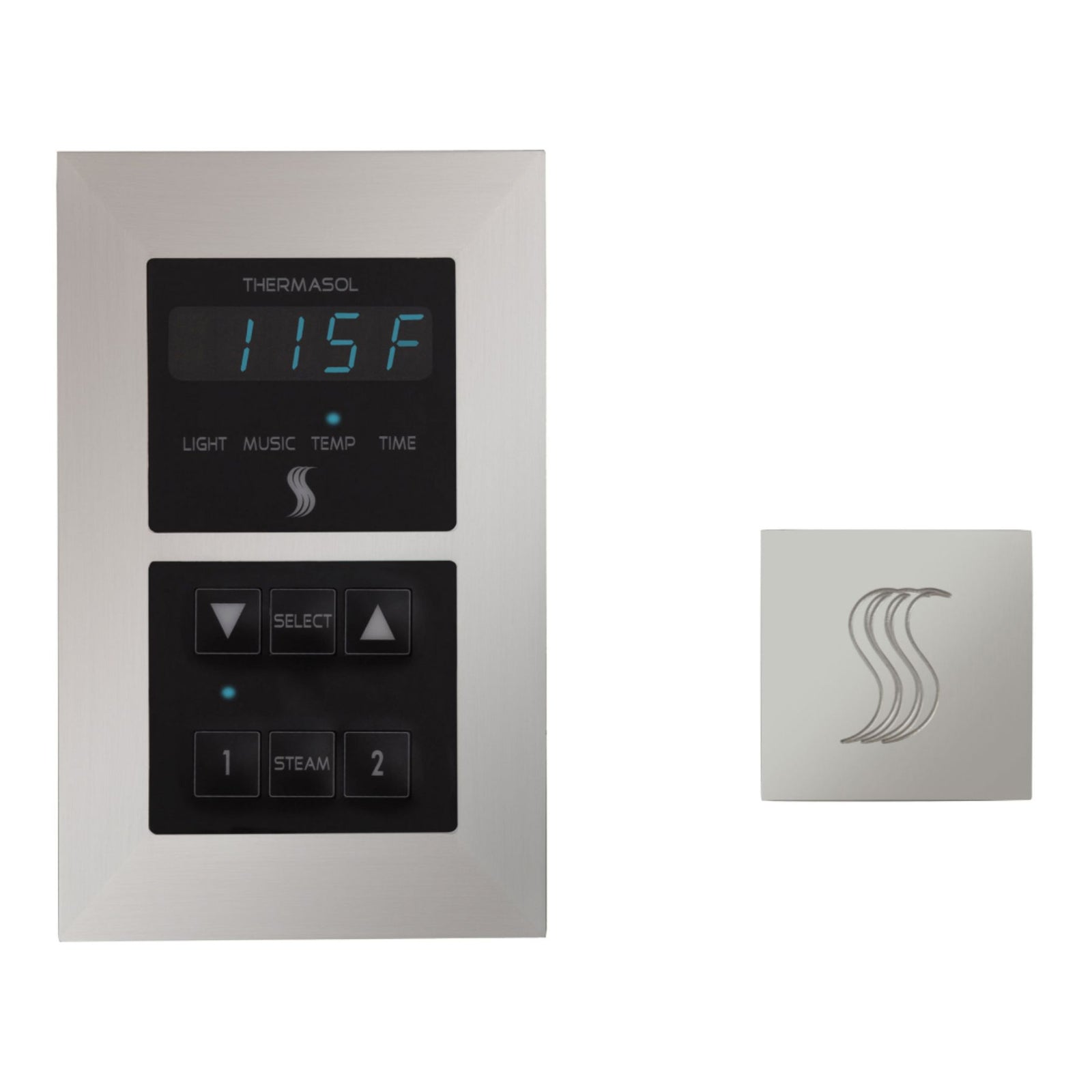 ThermaSol Signature Series Control and Square Steam Head Kit SEMR-SVSQ