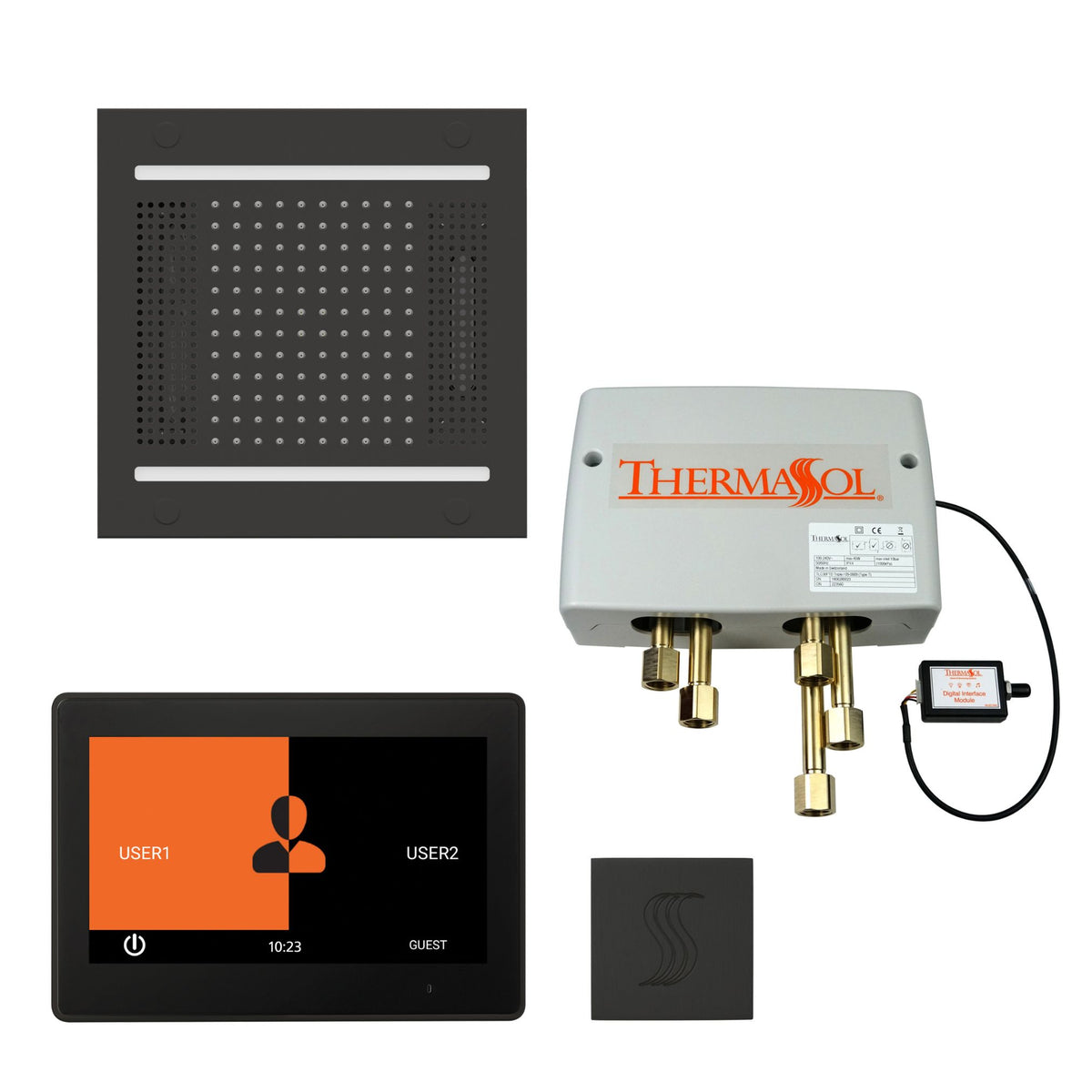 ThermaSol The Total Wellness Hydrovive14 Package with 10" ThermaTouch Square TWPH1410US