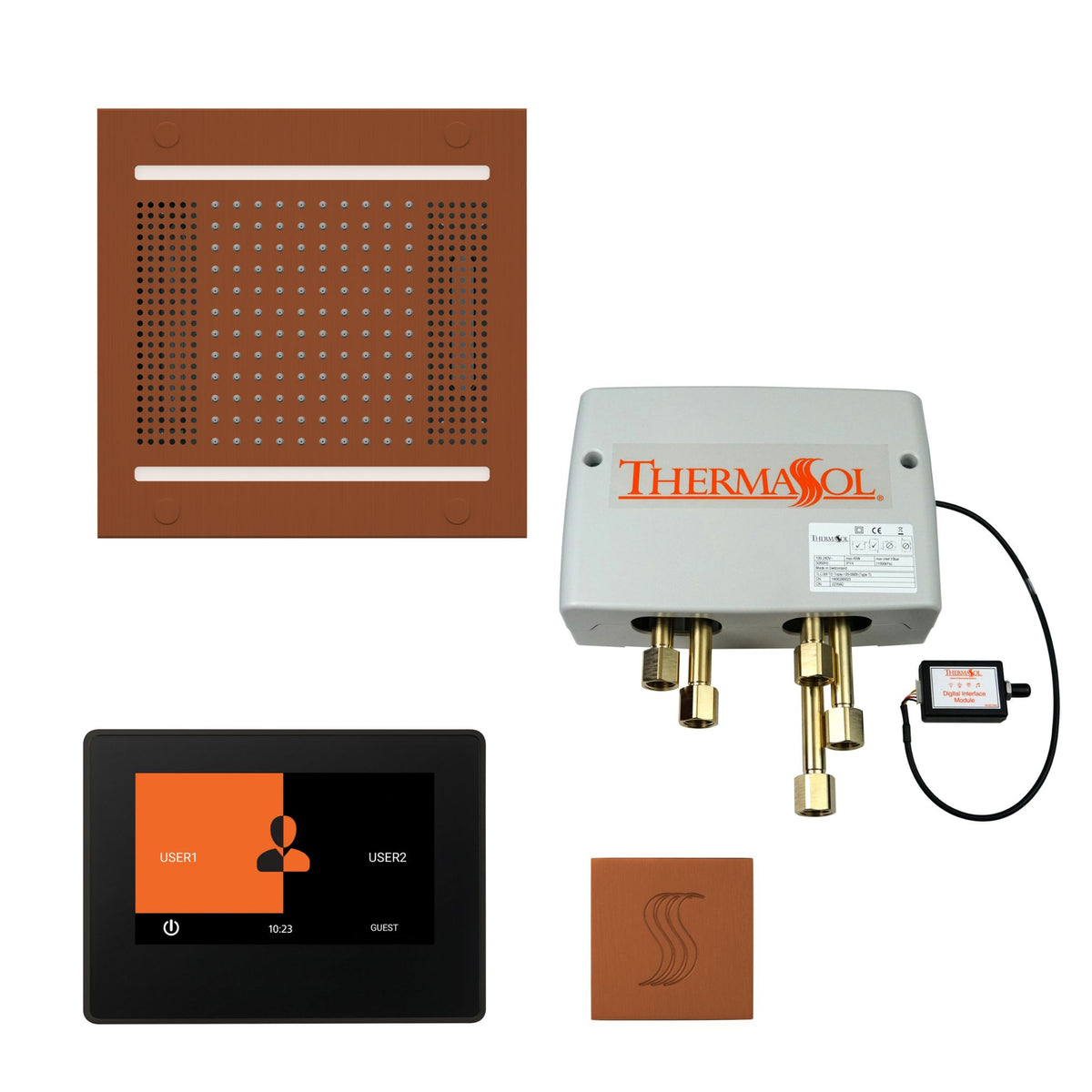 ThermaSol The Total Wellness Hydrovive14 Package with 7" ThermaTouch and Square TWPH147S