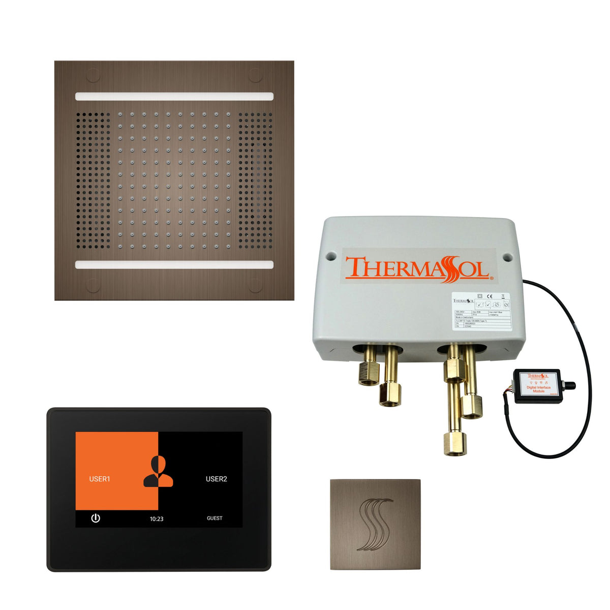 ThermaSol The Total Wellness Hydrovive14 Package with 7" ThermaTouch and Square TWPH147S