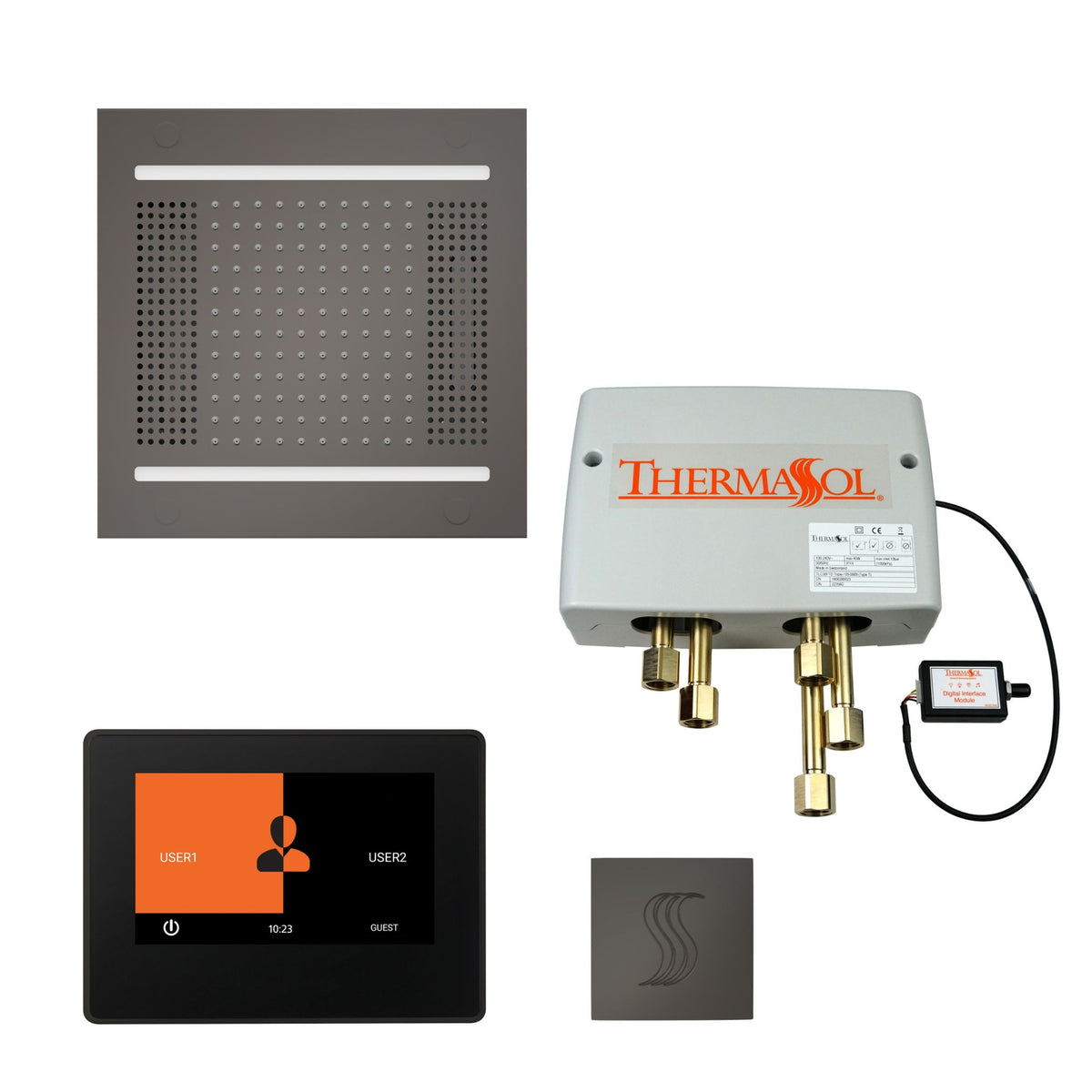 ThermaSol The Total Wellness Hydrovive14 Package with 7" ThermaTouch and Square TWPH147S