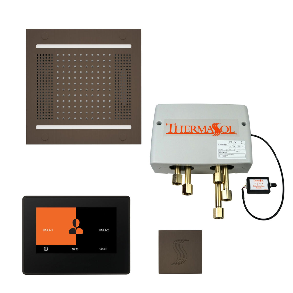 ThermaSol The Total Wellness Hydrovive14 Package with 7" ThermaTouch and Square TWPH147S