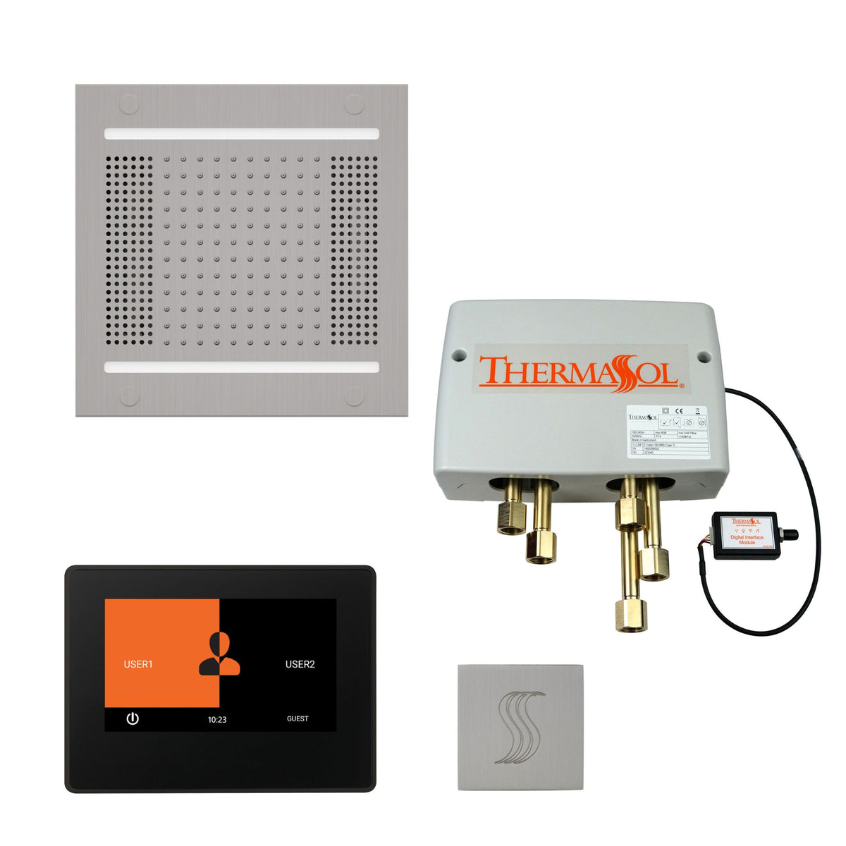 ThermaSol The Total Wellness Hydrovive14 Package with 7" ThermaTouch and Square TWPH147S