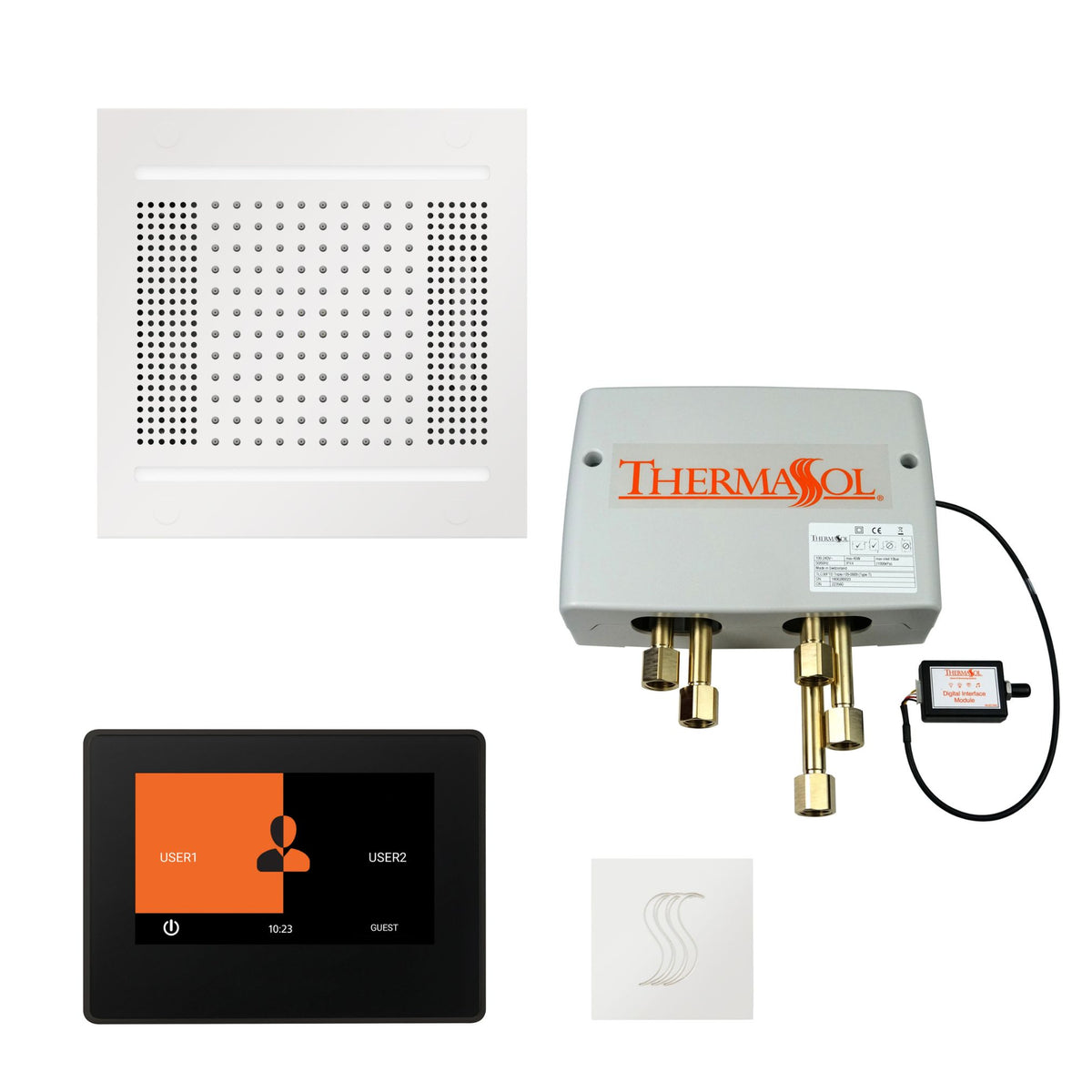 ThermaSol The Total Wellness Hydrovive14 Package with 7" ThermaTouch and Square TWPH147S