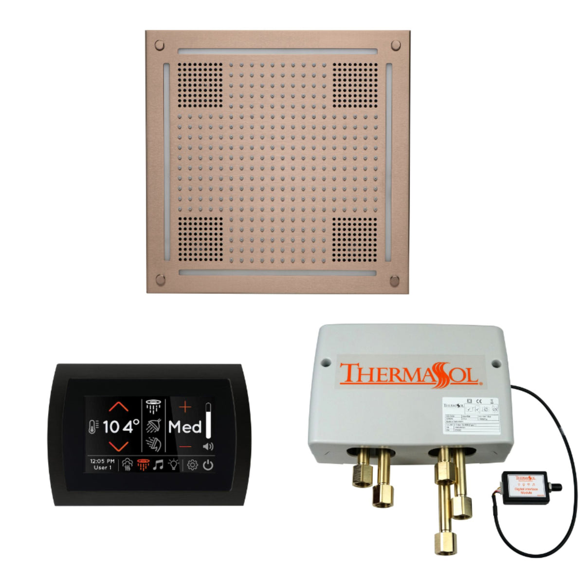 ThermaSol The Wellness Hydrovive Shower Package with SignaTouch Round WHSPSR