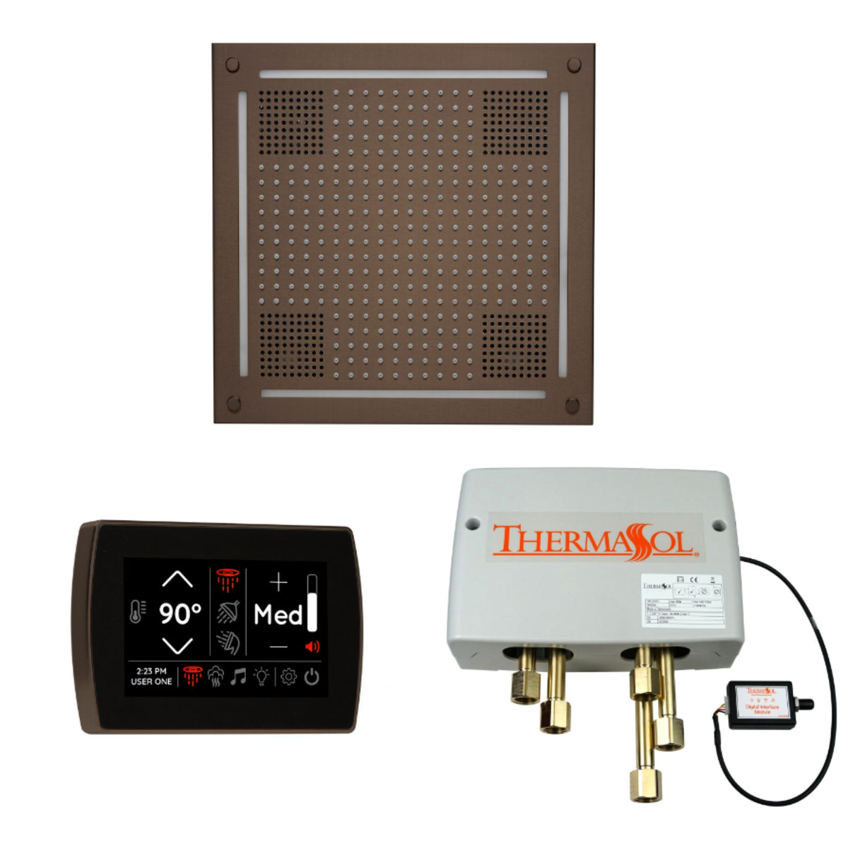 ThermaSol The Wellness Hydrovive Shower Package with SignaTouch Square WHSPSS