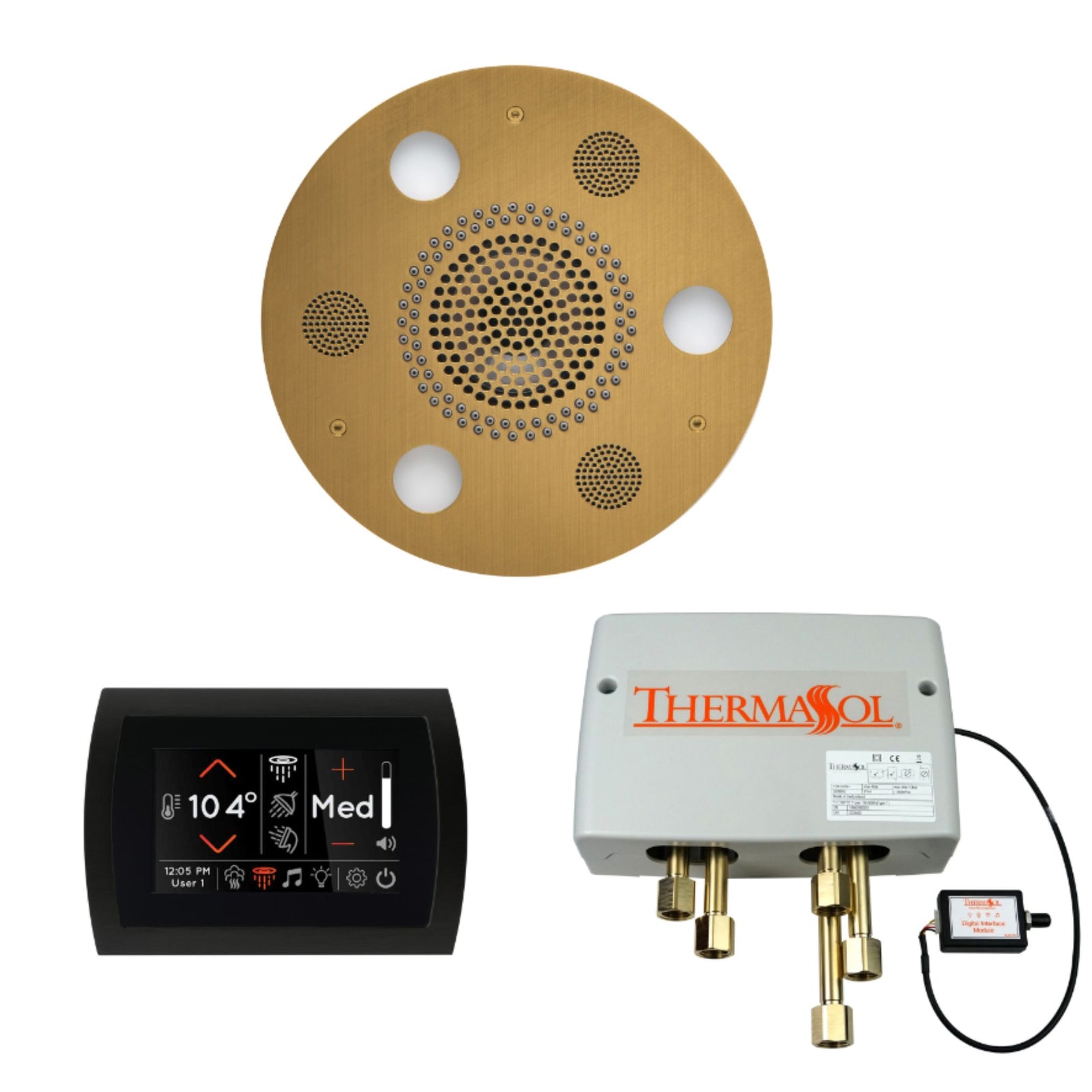 ThermaSol The Wellness Shower Package with SignaTouch Round WSPSR