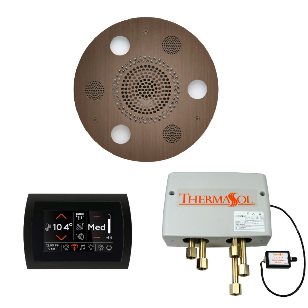 ThermaSol The Wellness Shower Package with SignaTouch Round WSPSR