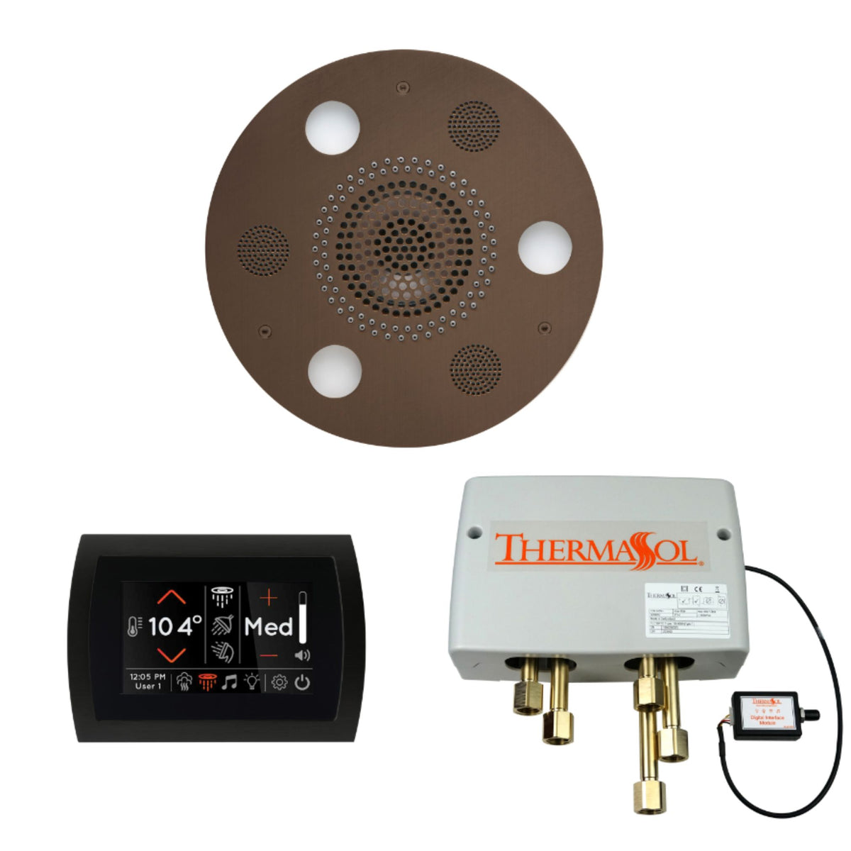 ThermaSol The Wellness Shower Package with SignaTouch Round WSPSR