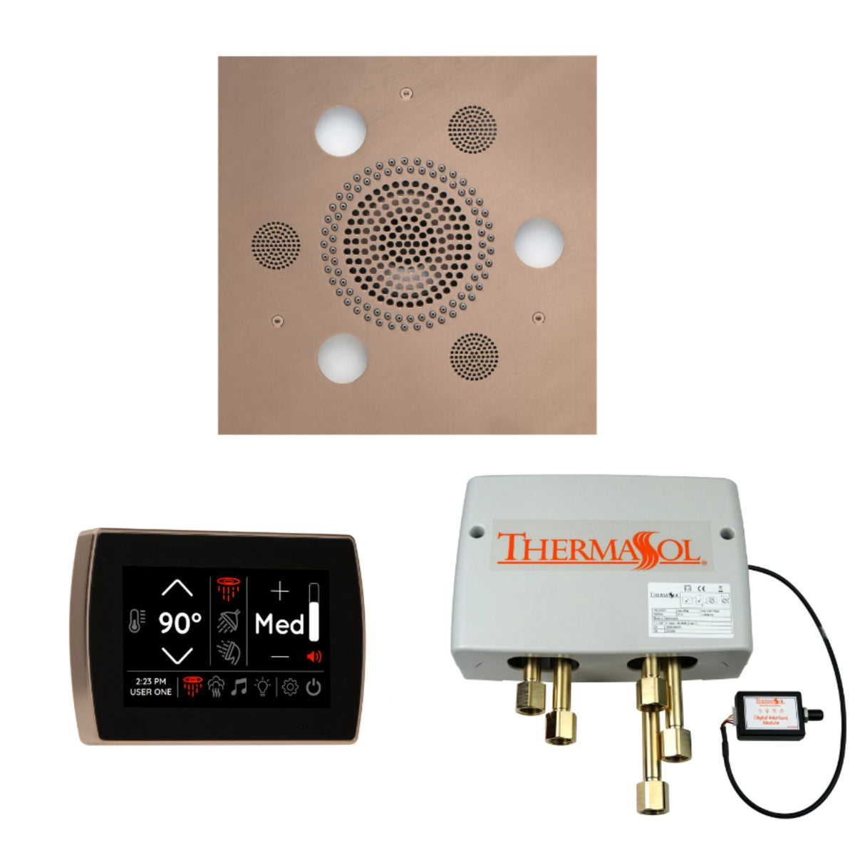 ThermaSol The Wellness Shower Package with SignaTouch Square WSPSS