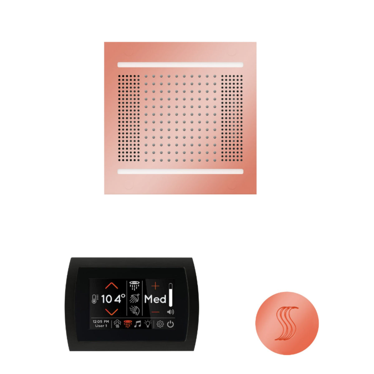 ThermaSol The wellness Hydrovive14 Steam Package with SignaTouch Round WH14STPSR