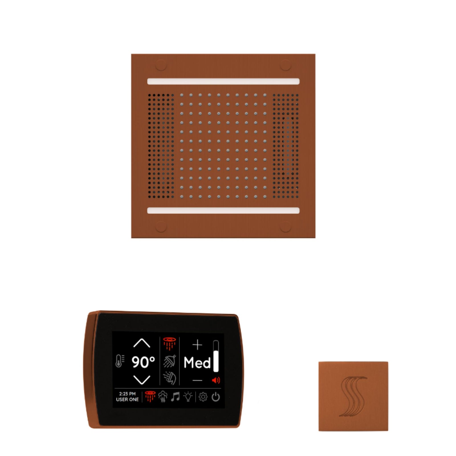 ThermaSol The wellness Hydrovive14 Steam Package with SignaTouch Square WH14STPSS