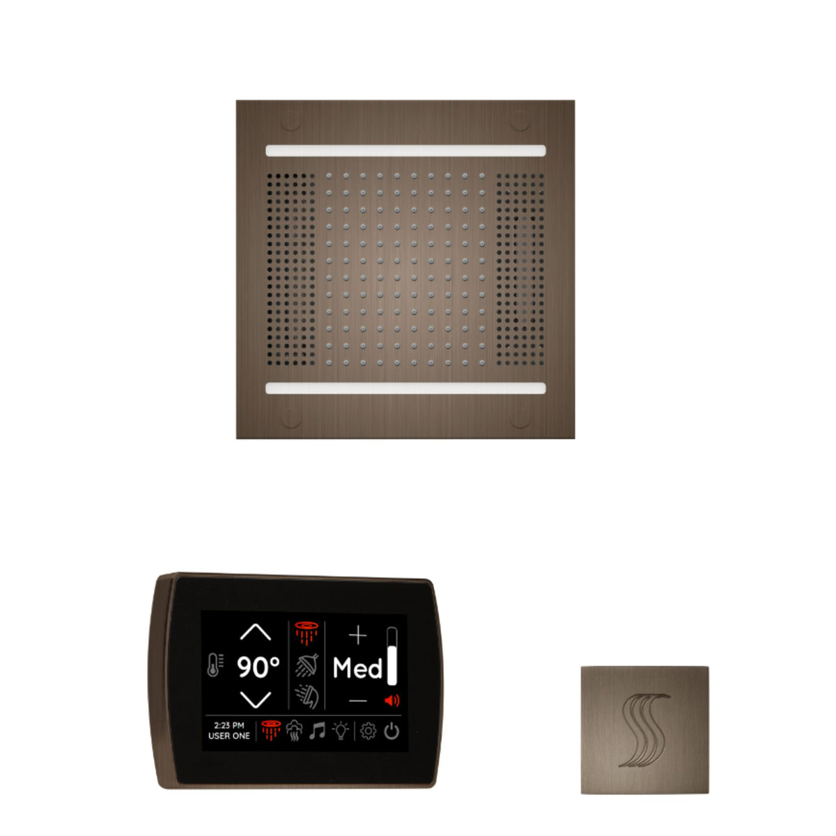 ThermaSol The wellness Hydrovive14 Steam Package with SignaTouch Square WH14STPSS