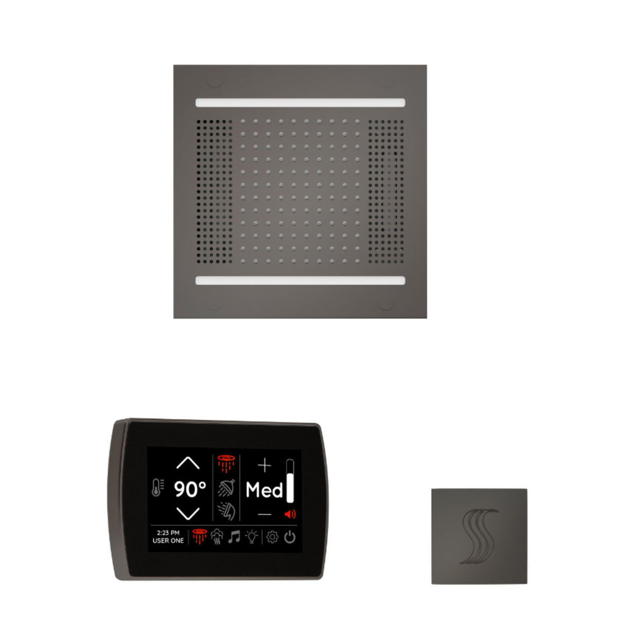 ThermaSol The wellness Hydrovive14 Steam Package with SignaTouch Square WH14STPSS