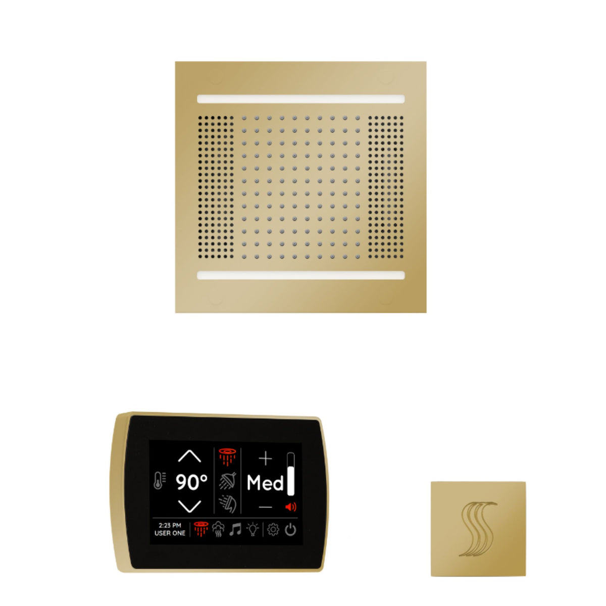 ThermaSol The wellness Hydrovive14 Steam Package with SignaTouch Square WH14STPSS