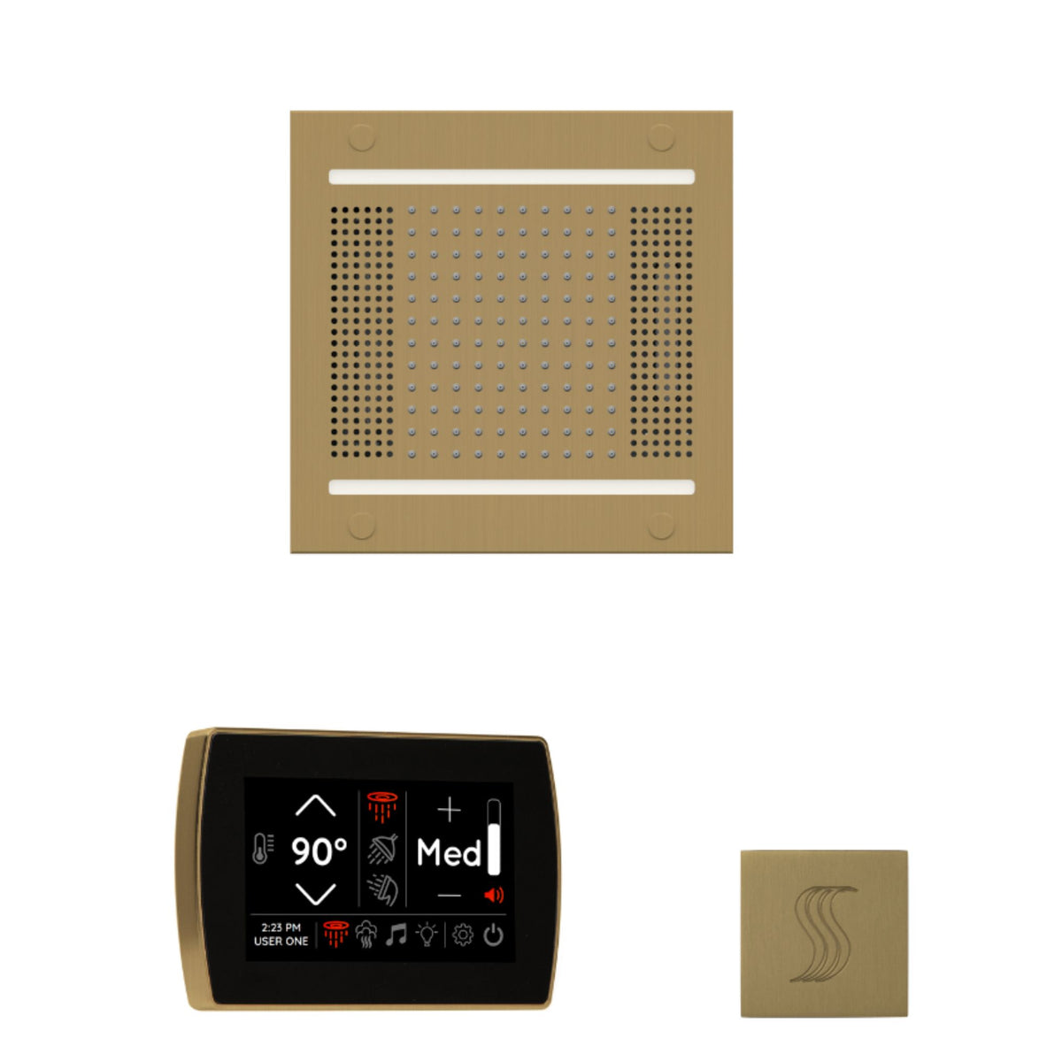 ThermaSol The wellness Hydrovive14 Steam Package with SignaTouch Square WH14STPSS