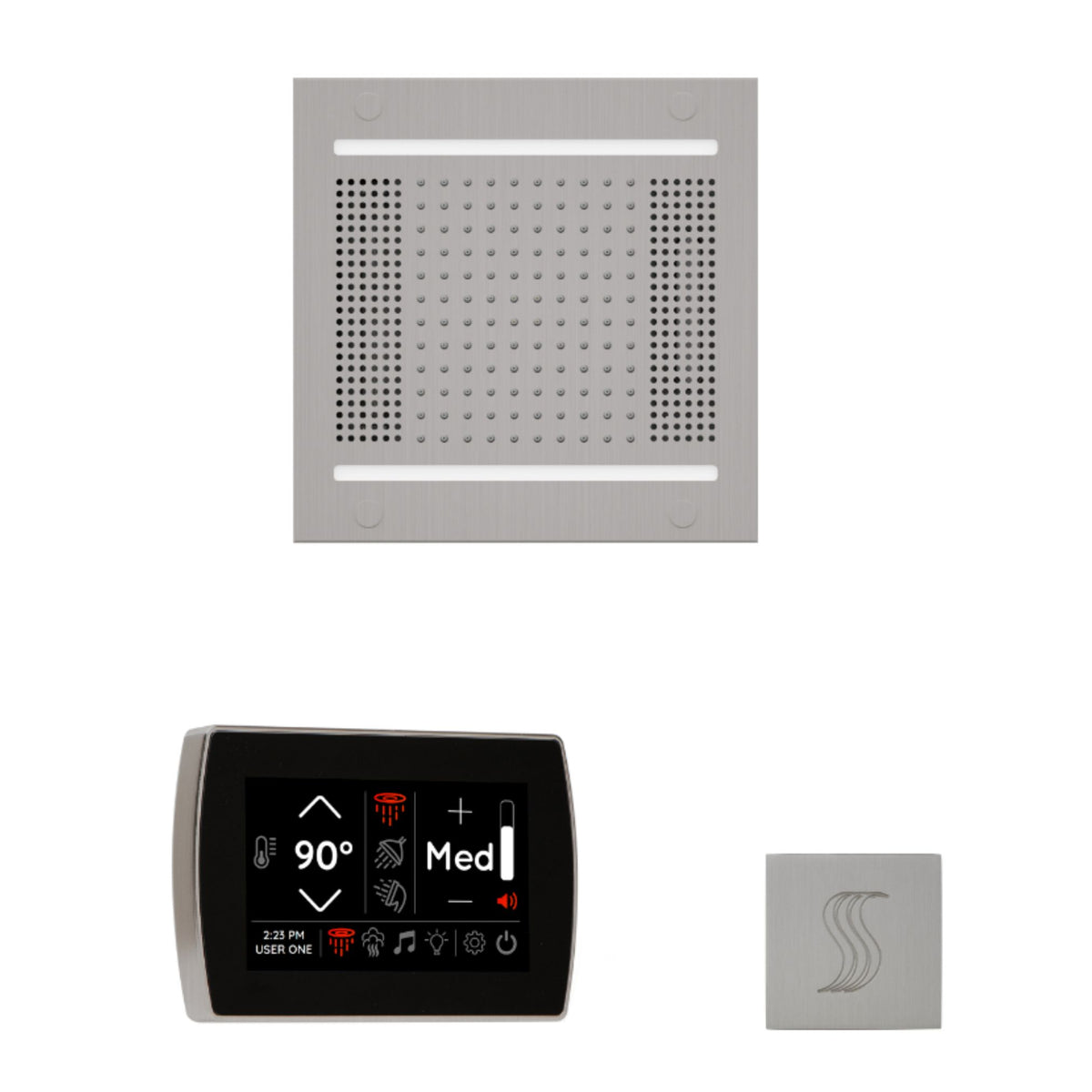 ThermaSol The wellness Hydrovive14 Steam Package with SignaTouch Square WH14STPSS