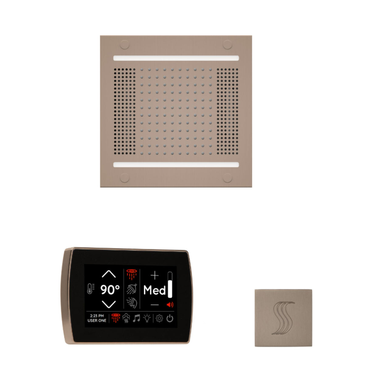 ThermaSol The wellness Hydrovive14 Steam Package with SignaTouch Square WH14STPSS
