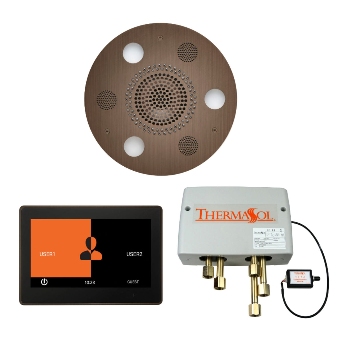 ThermaSol Wellness Shower Package with 10" ThermaTouch Round WSP10R