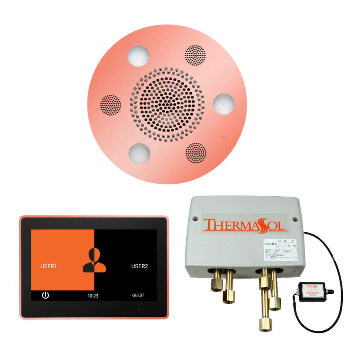ThermaSol Wellness Shower Package with 10" ThermaTouch Round WSP10R