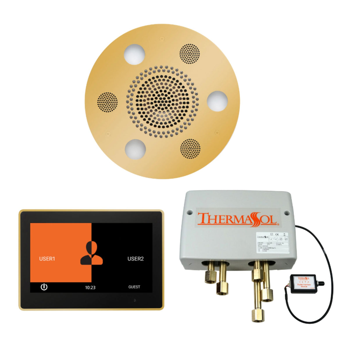 ThermaSol Wellness Shower Package with 10" ThermaTouch Round WSP10R