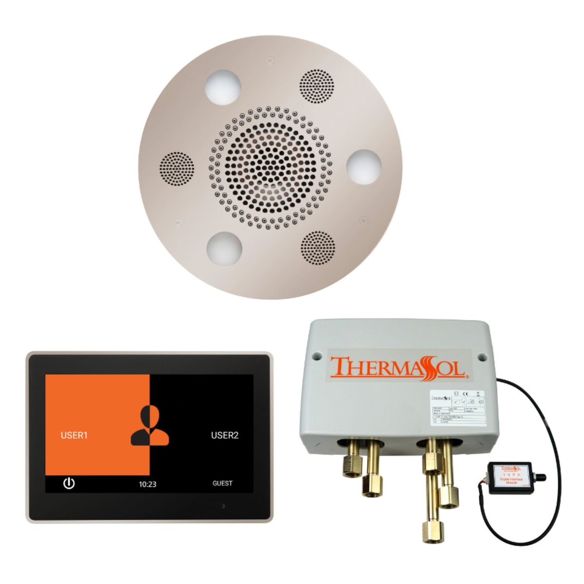 ThermaSol Wellness Shower Package with 10" ThermaTouch Round WSP10R