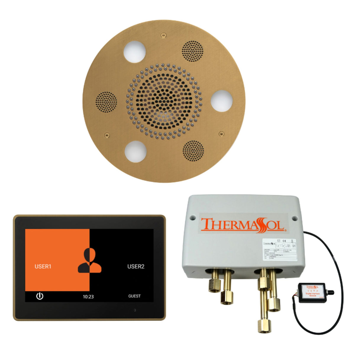 ThermaSol Wellness Shower Package with 10" ThermaTouch Round WSP10R