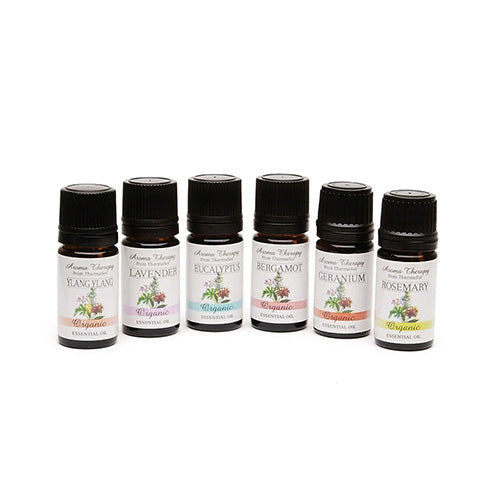 ThermaSol 100% Organic Aromatherapy Essential Oils, 6-Pack, 5 ml Each B01-1577
