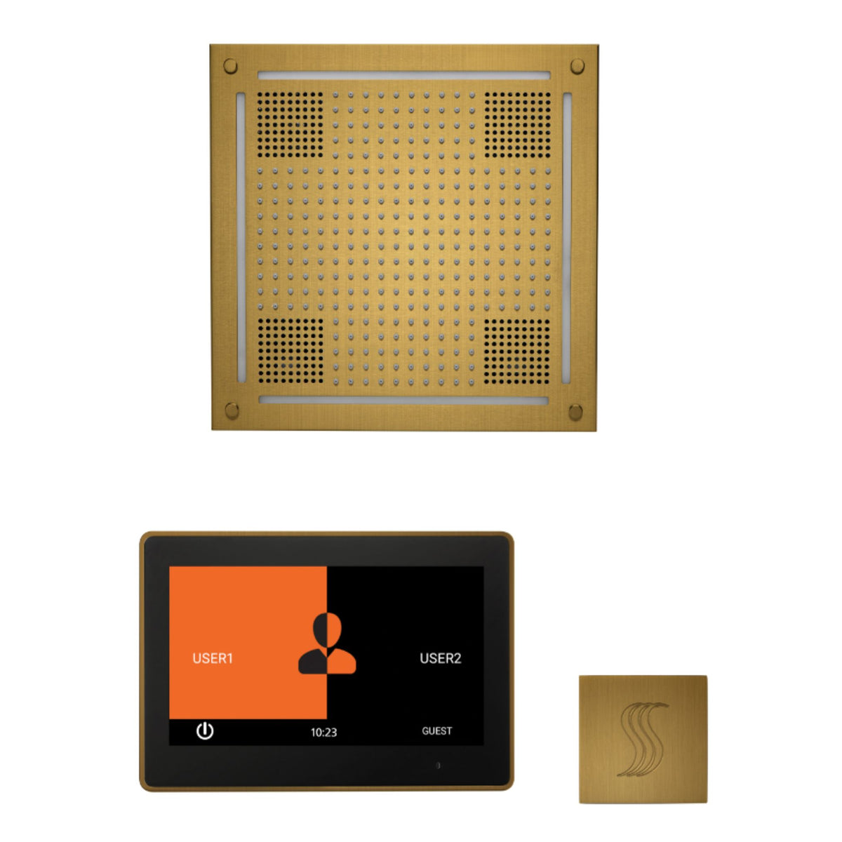 ThermaSol Wellness Hydrovive Steam Package with 10" ThermaTouch Square WHSTP10S