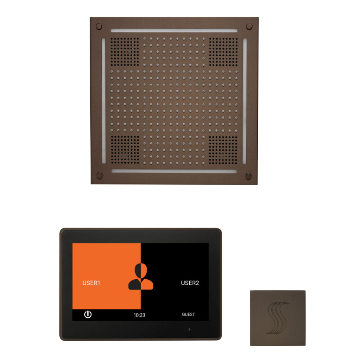 ThermaSol Wellness Hydrovive Steam Package with 10" ThermaTouch Square WHSTP10S