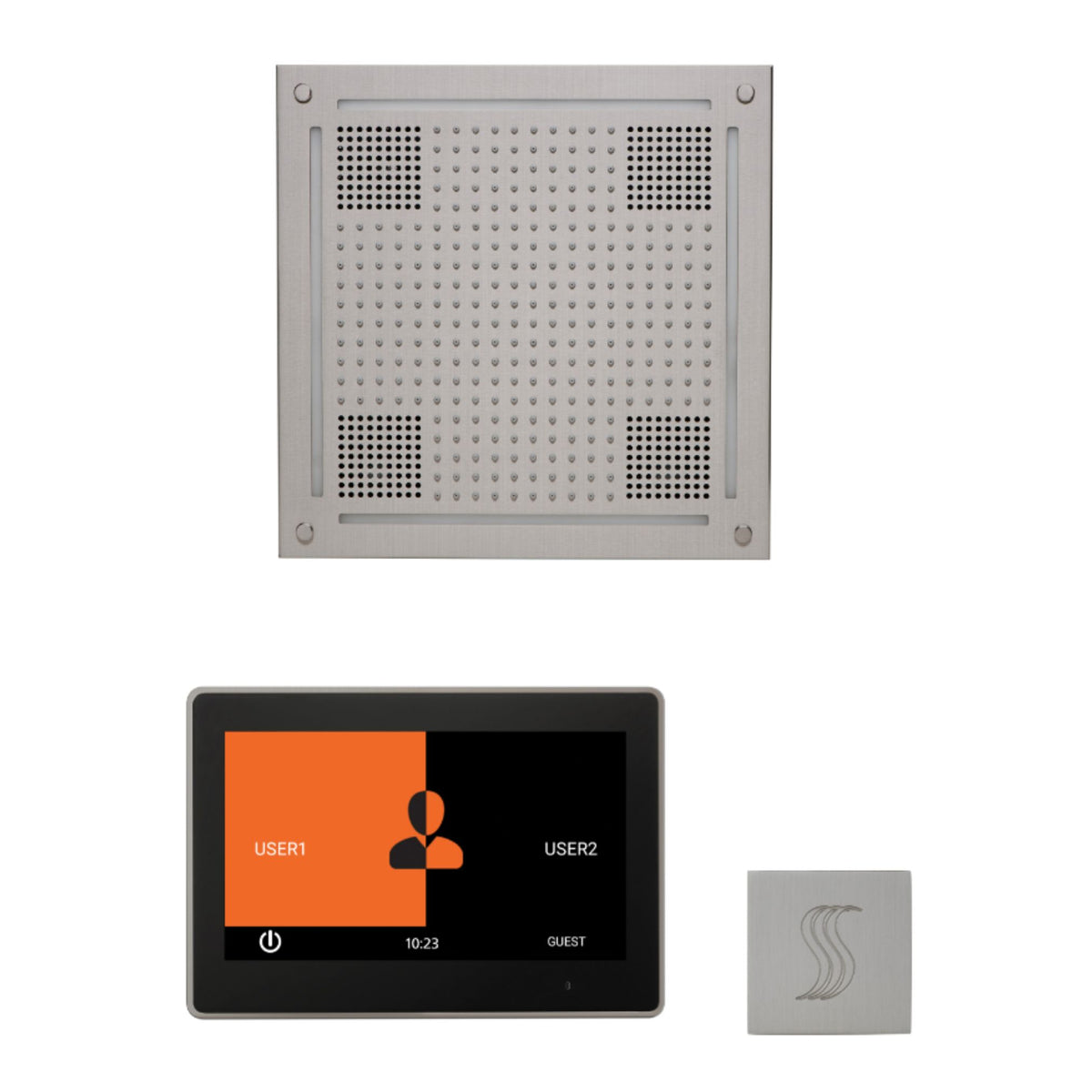 ThermaSol Wellness Hydrovive Steam Package with 10" ThermaTouch Square WHSTP10S