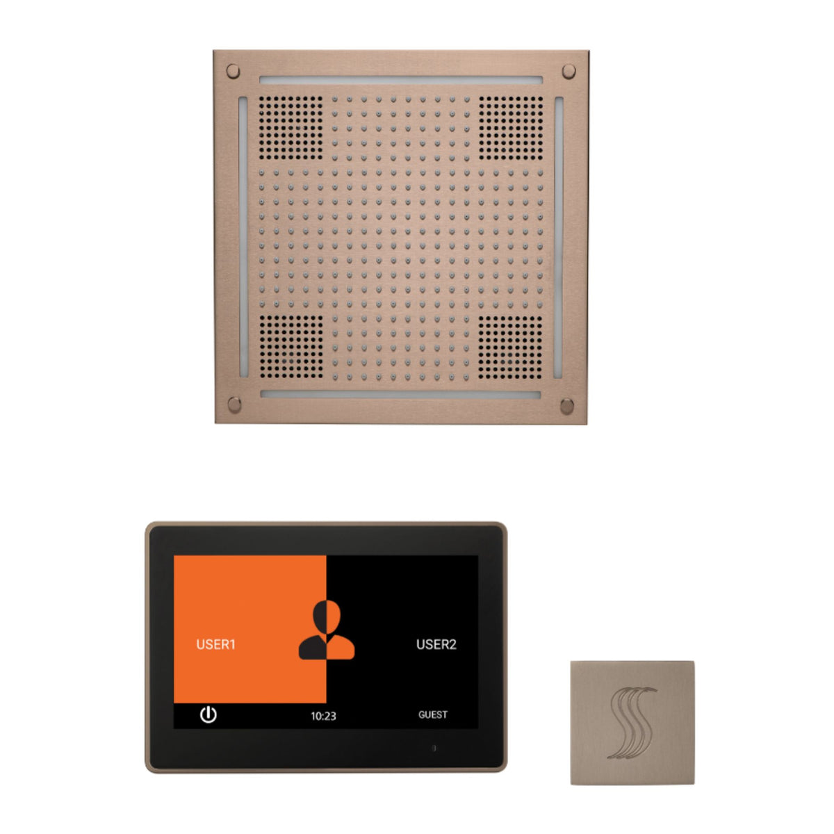 ThermaSol Wellness Hydrovive Steam Package with 10" ThermaTouch Square WHSTP10S