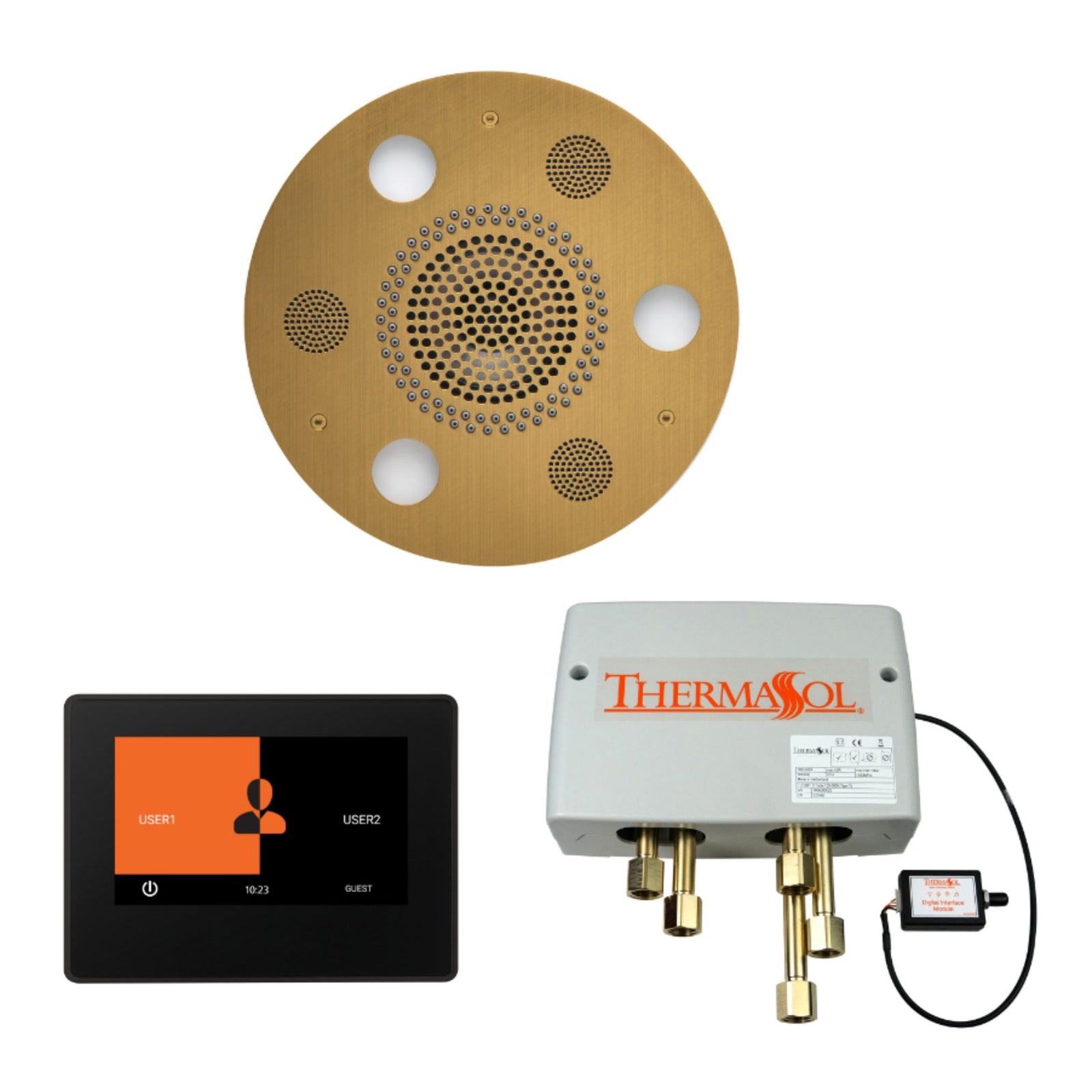 ThermaSol Wellness Shower Package with 7" ThermaTouch Round WSP7R