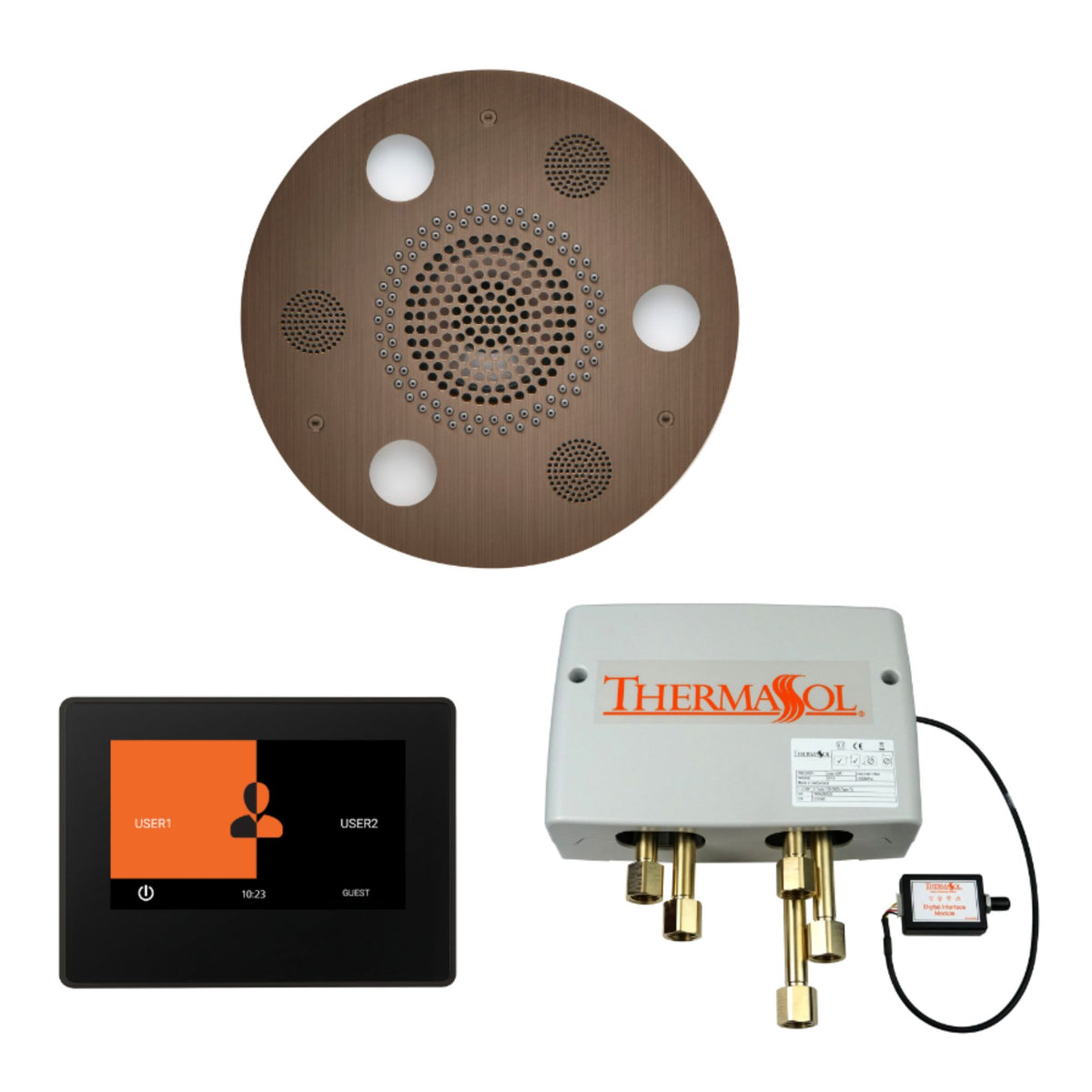 ThermaSol Wellness Shower Package with 7" ThermaTouch Round WSP7R