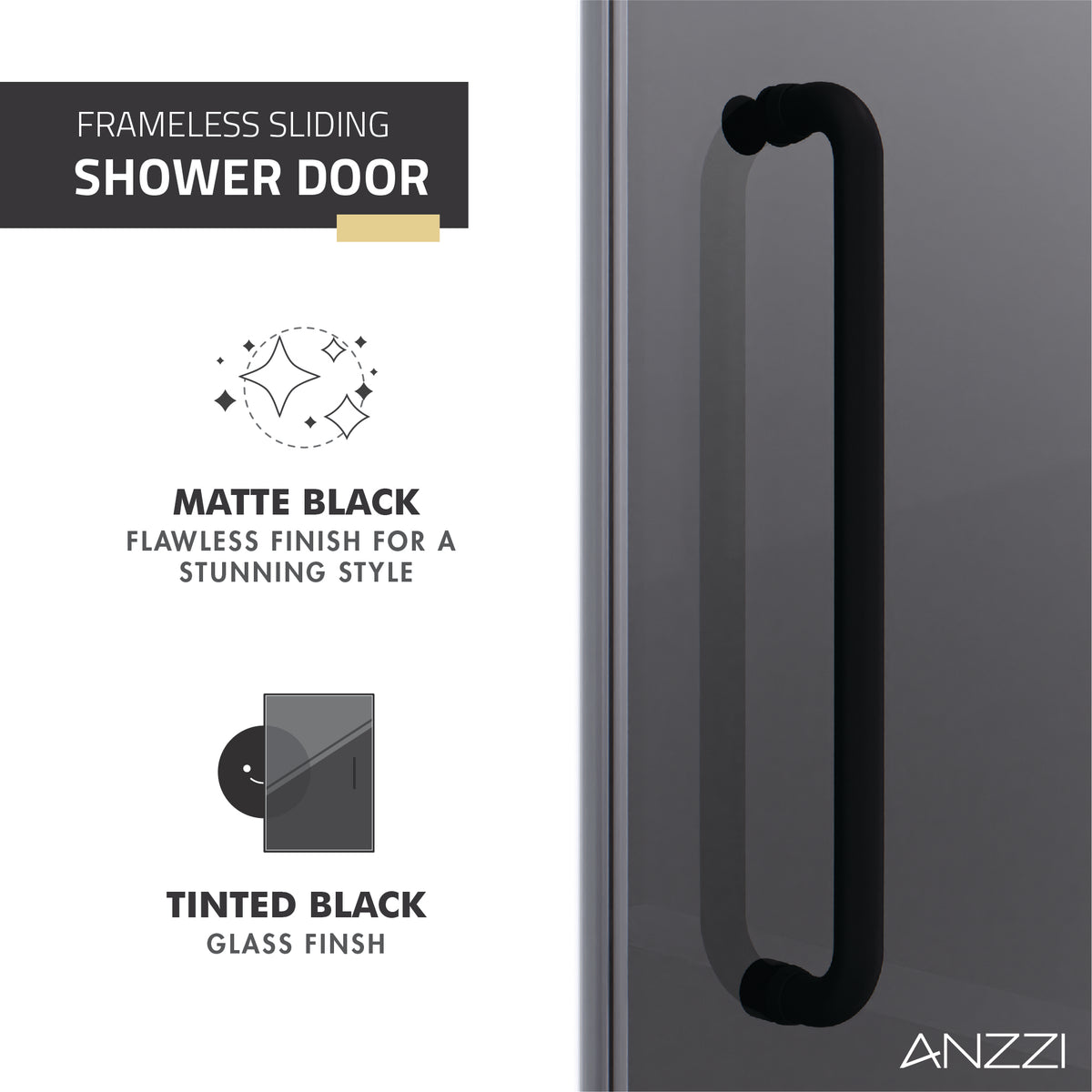 Anzzi Raymore Series 60 in. x 62 in. Frameless Sliding Tub Door SD-AZ8080-01