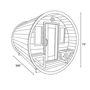 True North Barrel Outdoor Sauna TNSBS