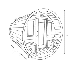 True North Barrel Outdoor Sauna TNSBS