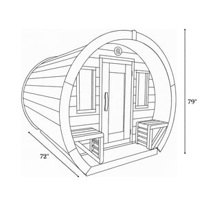 True North Saunas Schooner Outdoor Sauna TNSSS