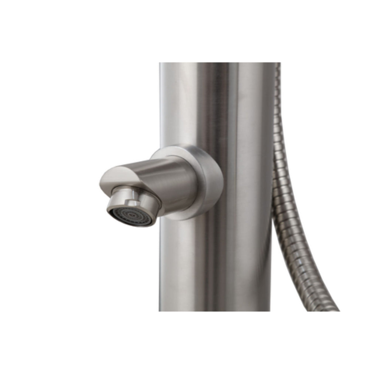 Wayime 43" Free-Standing Brushed Stainless Steel 304 Outdoor Shower Only Cold Water no Showerhead with DOE Certificate d CB-019