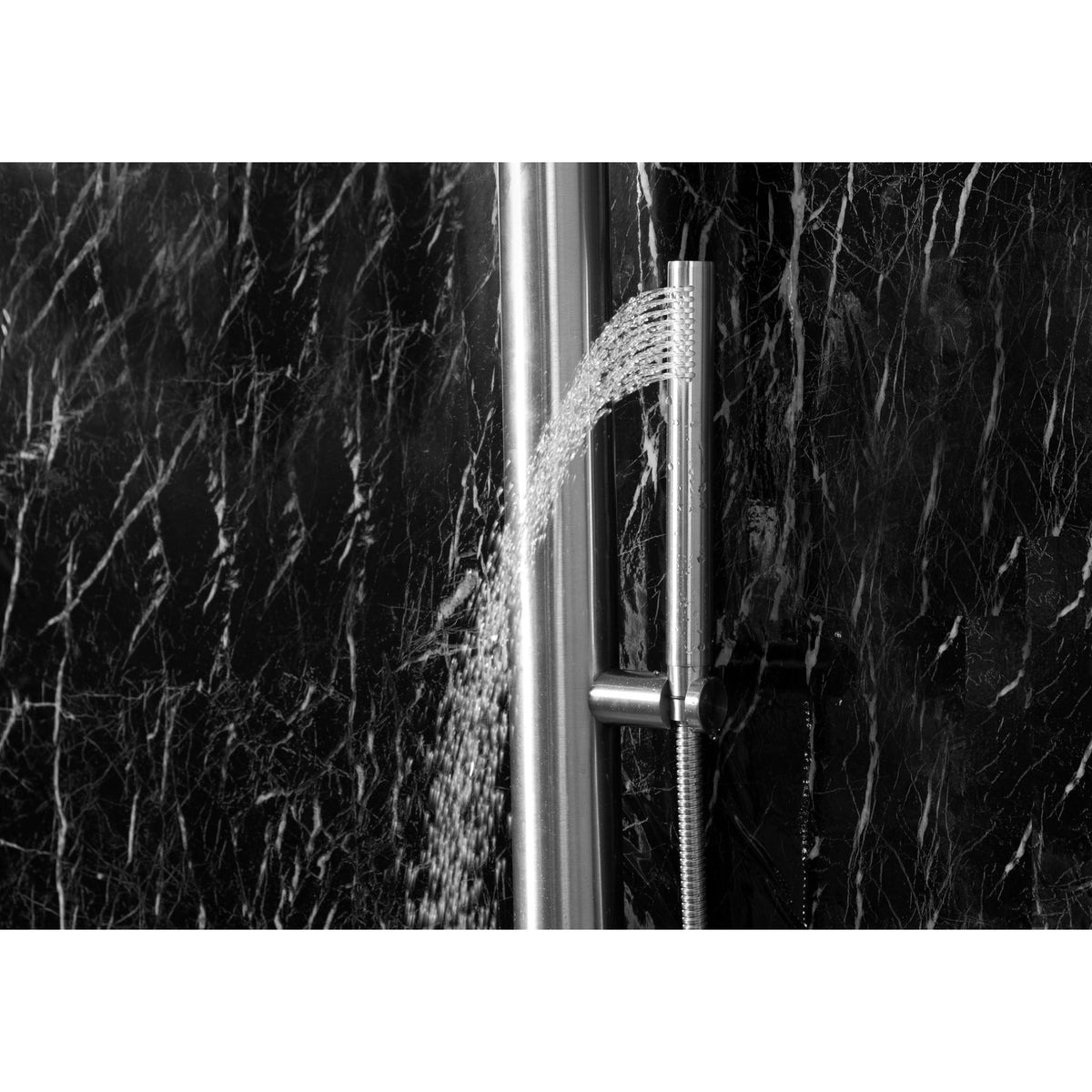 Wayime 45*16" Separable & Composable Wall-Mounted Brushed Stainless Steel 304 Rainfall Indoor Outdoor Shower System CB-013