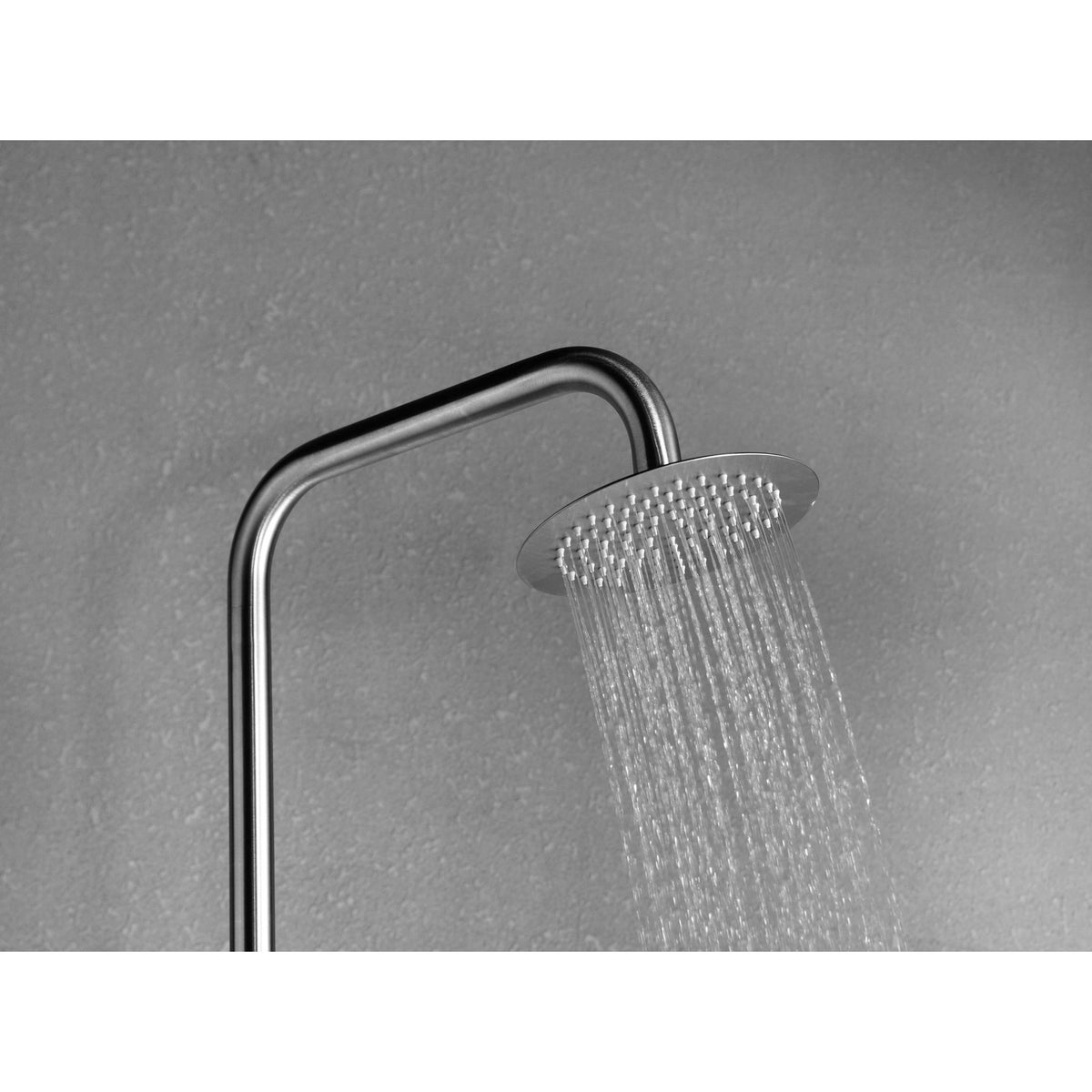 Wayime 87" Separable&Composable Free-Standing Brushed Stainless Steel 304 Rainfall Outdoor Shower with DOE Certificate CB-012