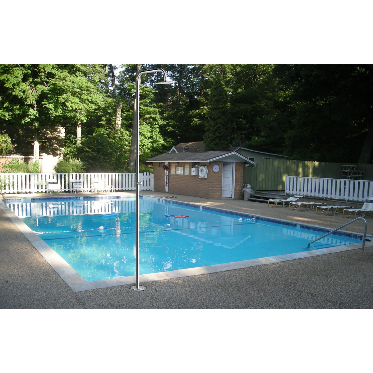 Wayime 87" Separable&Composable Free-Standing Brushed Stainless Steel 304 Rainfall Outdoor Shower with DOE Certificate CB-012