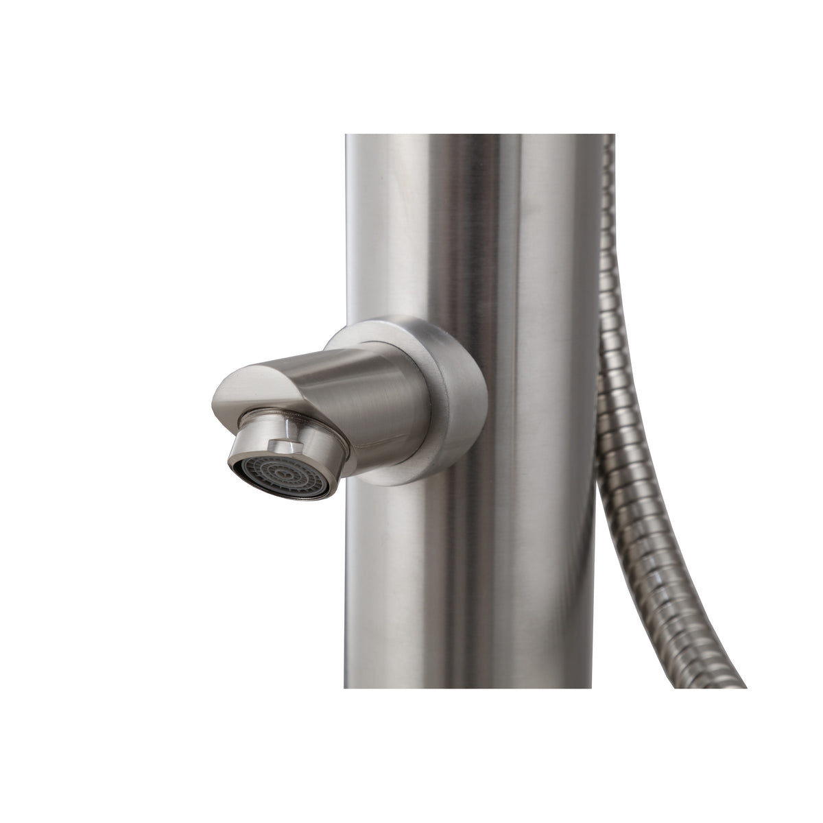 Wayime 91" Separable&Composable Free-Standing Brushed Stainless Steel 304 Rainfall Outdoor Shower with DOE Certificate CB-016